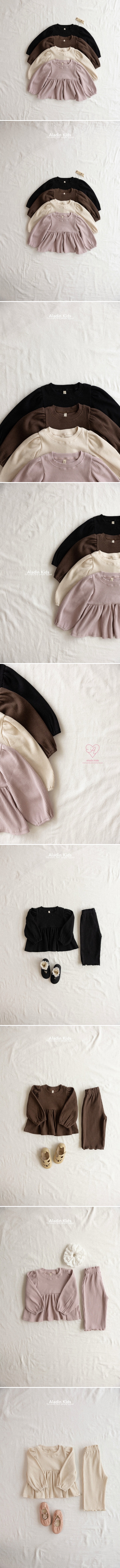 Aladin - Korean Baby Fashion - #babyootd - Autumn Ribbed Blouse - 2