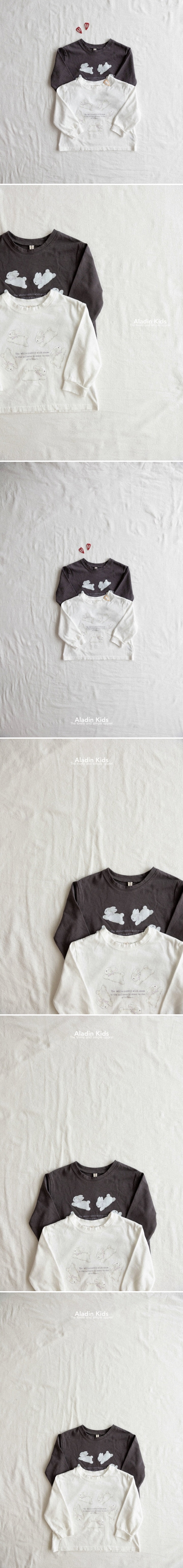 Aladin - Korean Baby Fashion - #onlinebabyshop - Bunny Puff Tee - 2