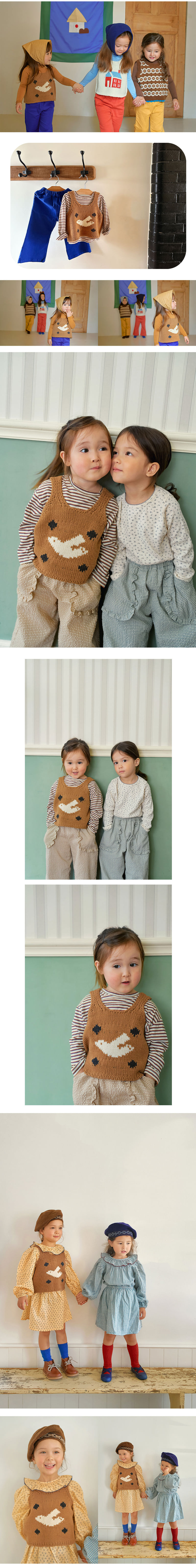 Amber - Korean Children Fashion - #childrensboutique - Sweet Home Knit Vest - 4