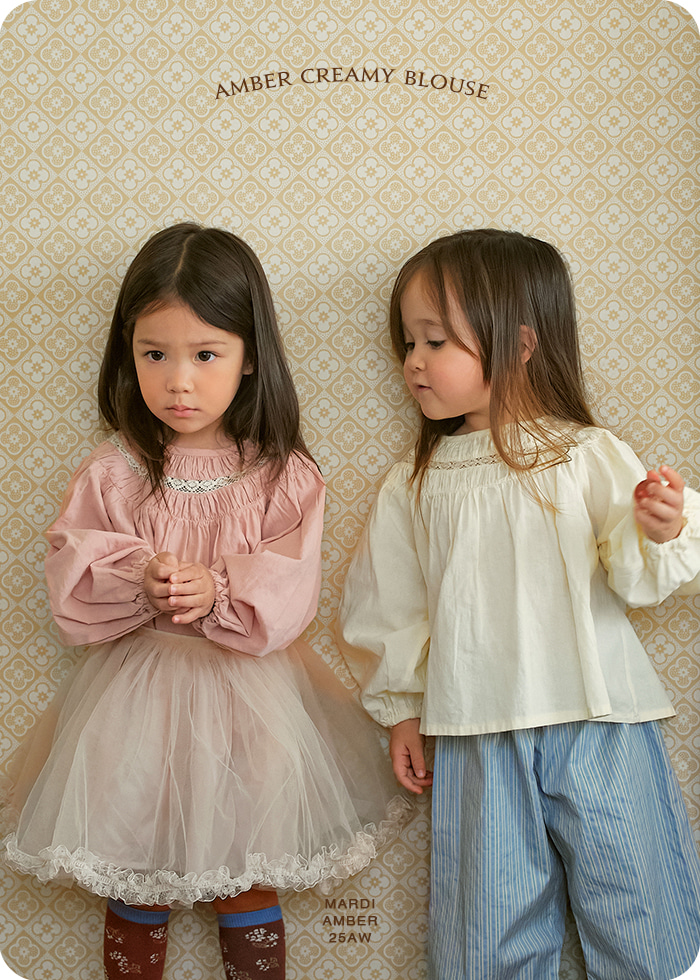 Amber - Korean Children Fashion - #kidzfashiontrend - Creamy Blouse