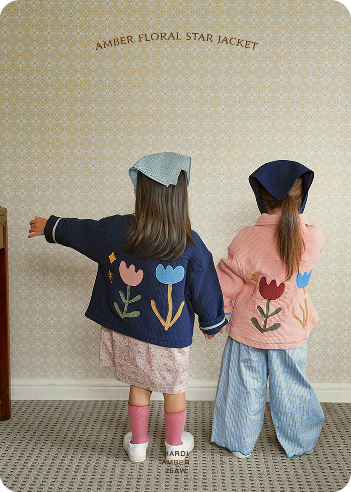 Amber - Korean Children Fashion - #magicofchildhood - Floral Star Jacket