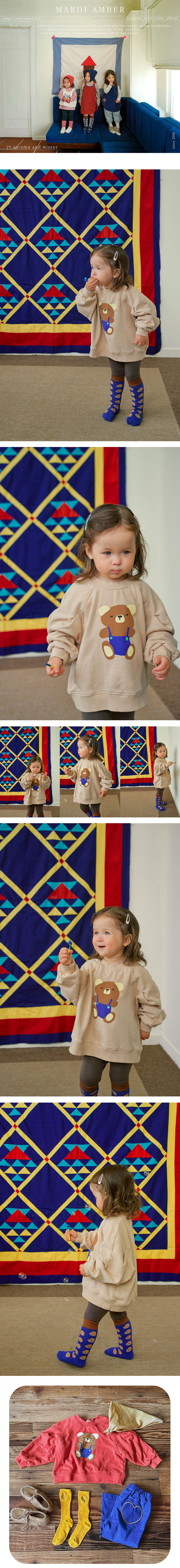 Amber - Korean Children Fashion - #todddlerfashion - Tired Bear Sweatshirt - 2