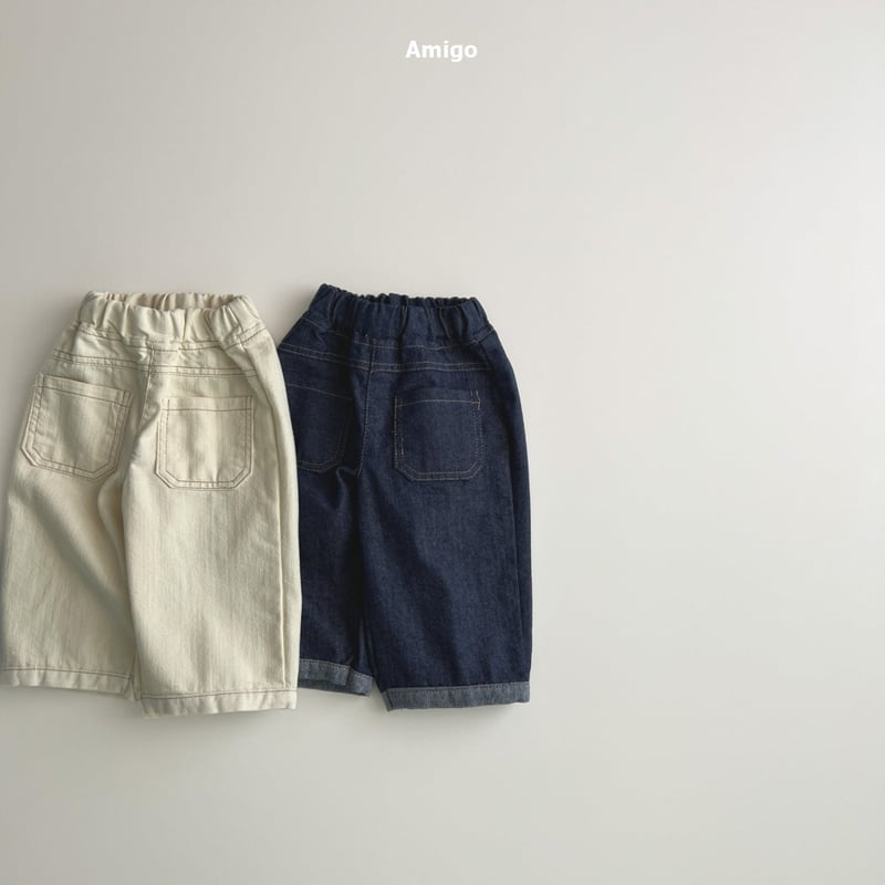 Amigo - Korean Baby Fashion - #babyboutique - Pocket Denim Pants - 2