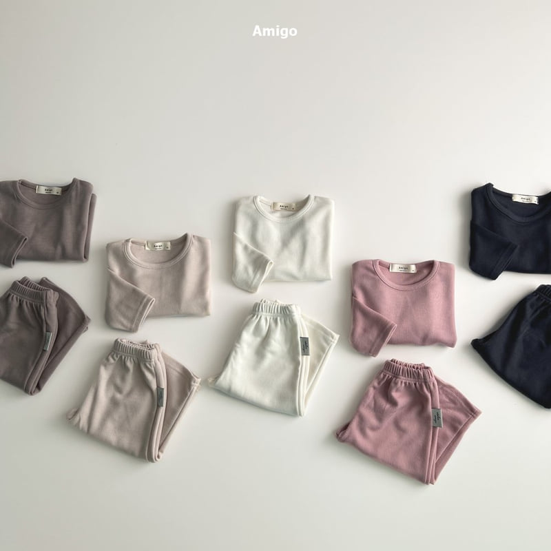 Amigo - Korean Baby Fashion - #babyboutique - Basic Ribbed Set - 11