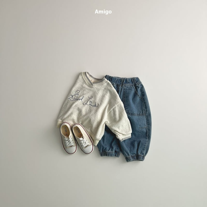 Amigo - Korean Baby Fashion - #babyboutique - Dart Denim Joggers - 8