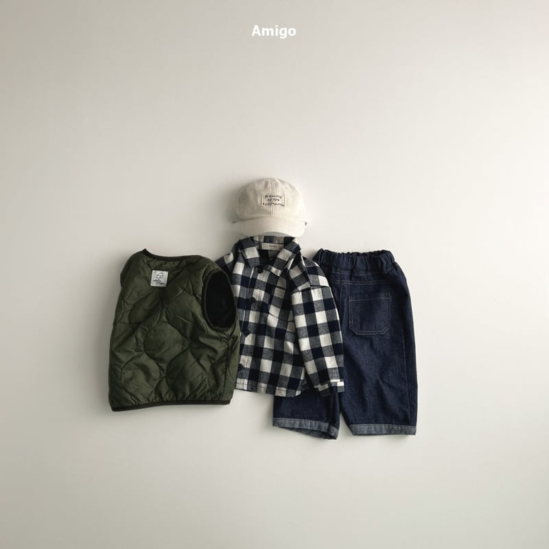 Amigo - Korean Baby Fashion - #babyboutique - Gingham Check Shirt - 7