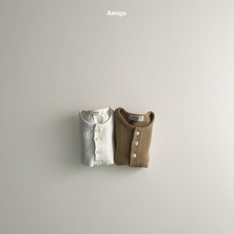 Amigo - Korean Baby Fashion - #babyboutique - Macaron Button Tee - 2