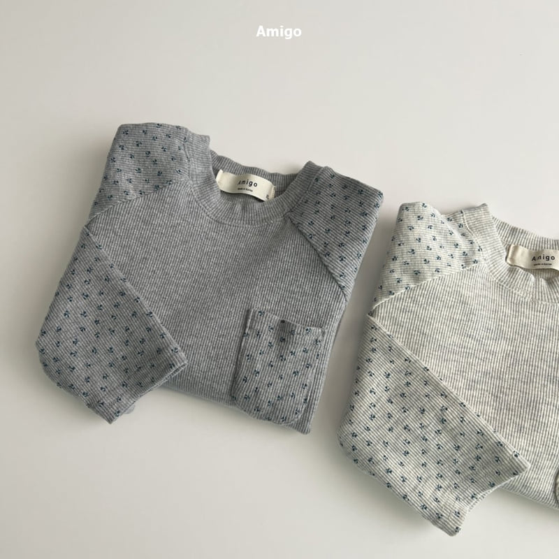Amigo - Korean Baby Fashion - #babyboutiqueclothing - Small Flower Raglan Tee - 5
