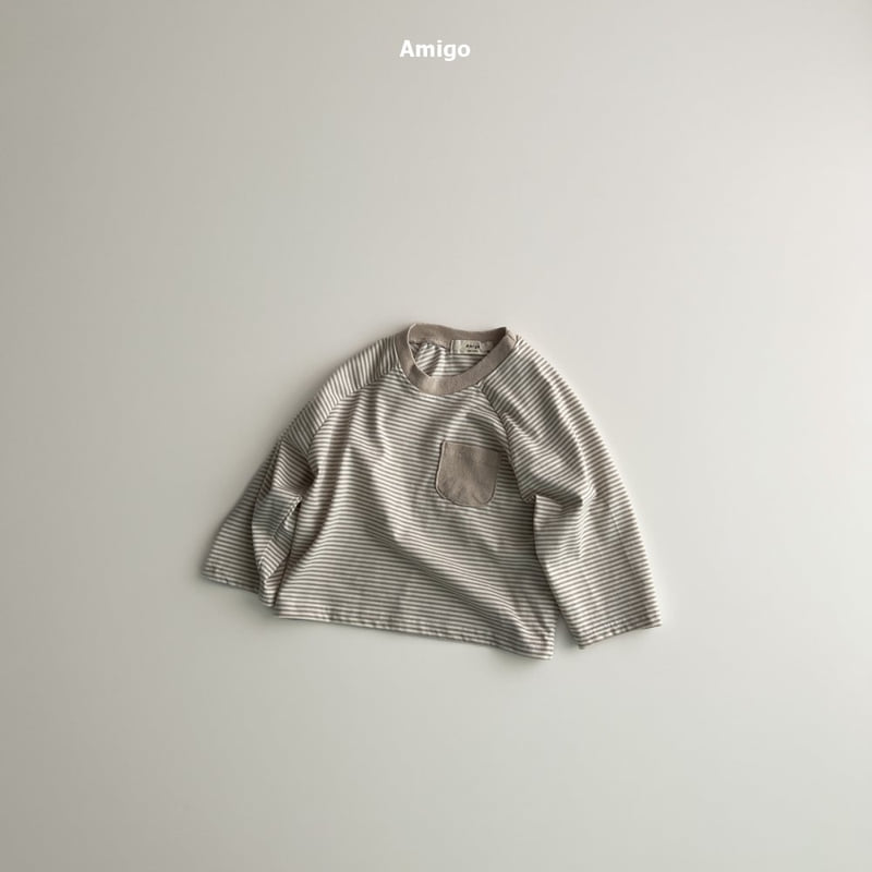 Amigo - Korean Baby Fashion - #babyboutiqueclothing - Pocket Stripe Tee - 3
