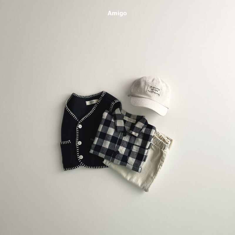 Amigo - Korean Baby Fashion - #babyboutiqueclothing - Gingham Check Shirt - 8