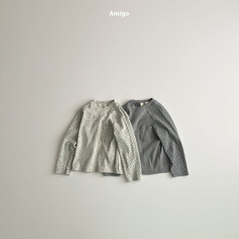 Amigo - Korean Baby Fashion - #babyclothing - Small Flower Raglan Tee - 6
