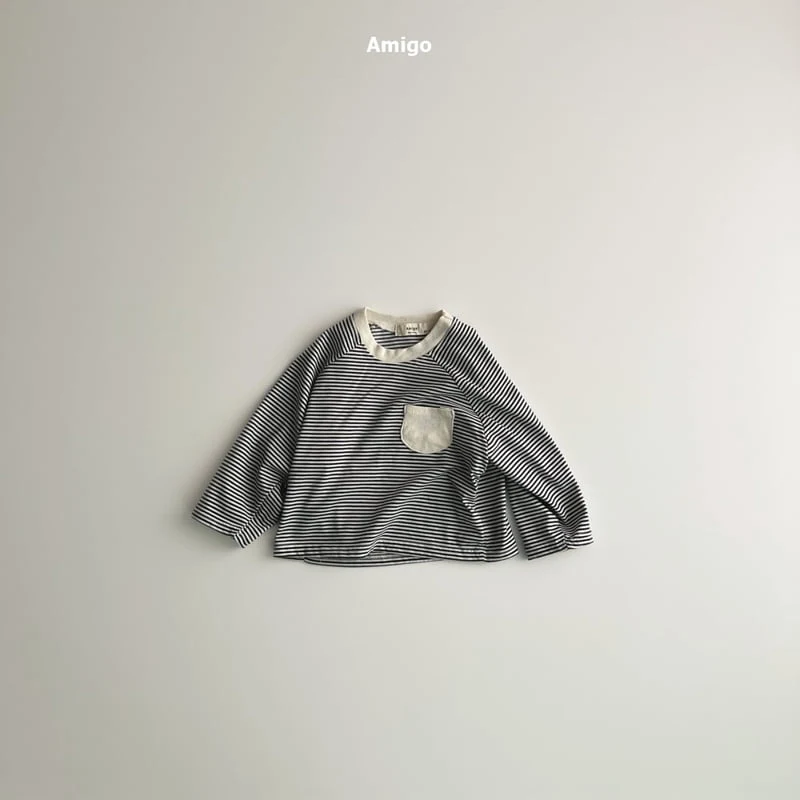 Amigo - Korean Baby Fashion - #babyboutiqueclothing - Pocket Stripe Tee - 4