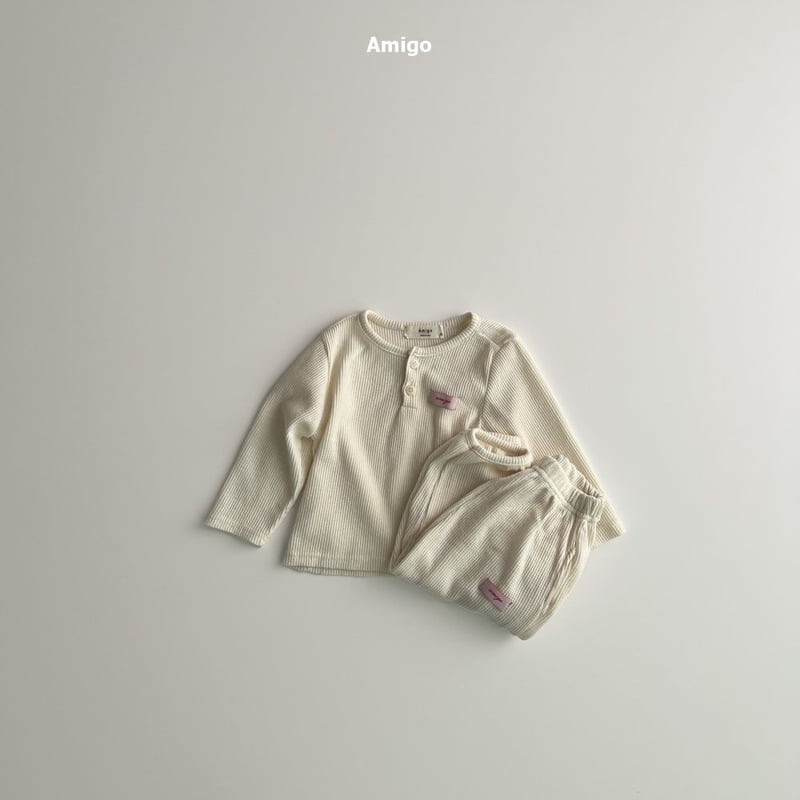 Amigo - Korean Baby Fashion - #babyclothing - Mini Waffle Set - 3