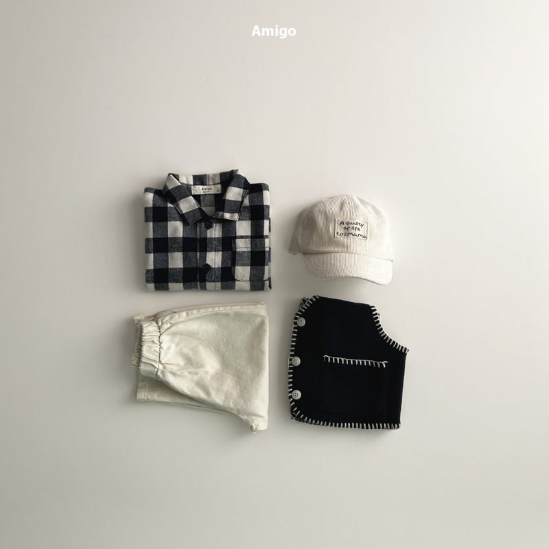 Amigo - Korean Baby Fashion - #babyclothing - Gingham Check Shirt - 9