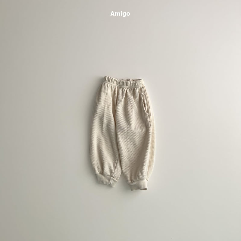 Amigo - Korean Baby Fashion - #babyclothing - Waffle Jogger Pants - 6