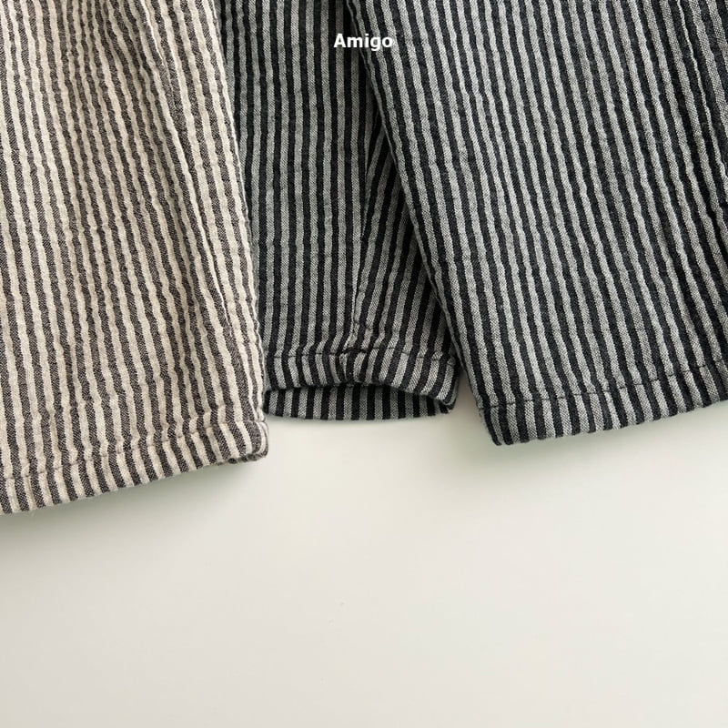 Amigo - Korean Baby Fashion - #babyboutiqueclothing - Natural Stripe Pants - 4