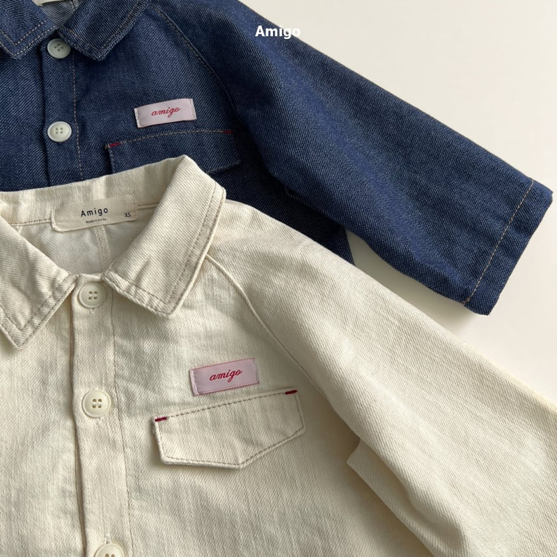 Amigo - Korean Baby Fashion - #babyclothing - Raglan Denim Shirt - 3