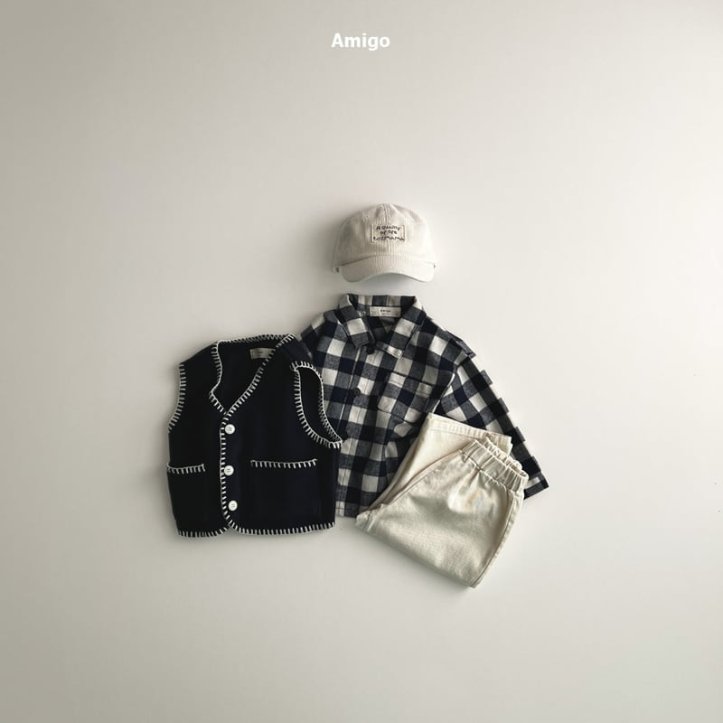 Amigo - Korean Baby Fashion - #babyfashion - Gingham Check Shirt - 10