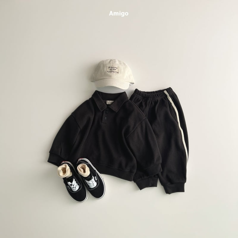 Amigo - Korean Baby Fashion - #babyfashion - Waffle Jogger Pants - 7