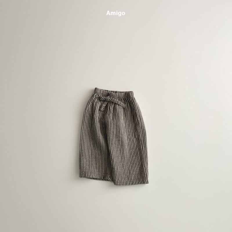 Amigo - Korean Baby Fashion - #babyfashion - Natural Stripe Pants - 5