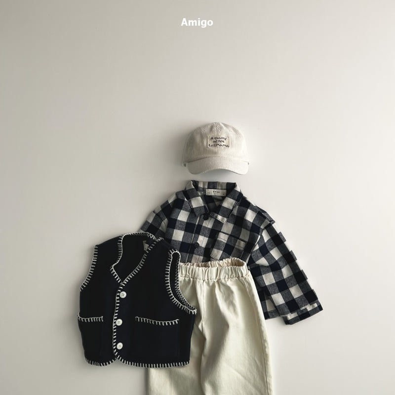 Amigo - Korean Baby Fashion - #babyfever - Gingham Check Shirt - 11