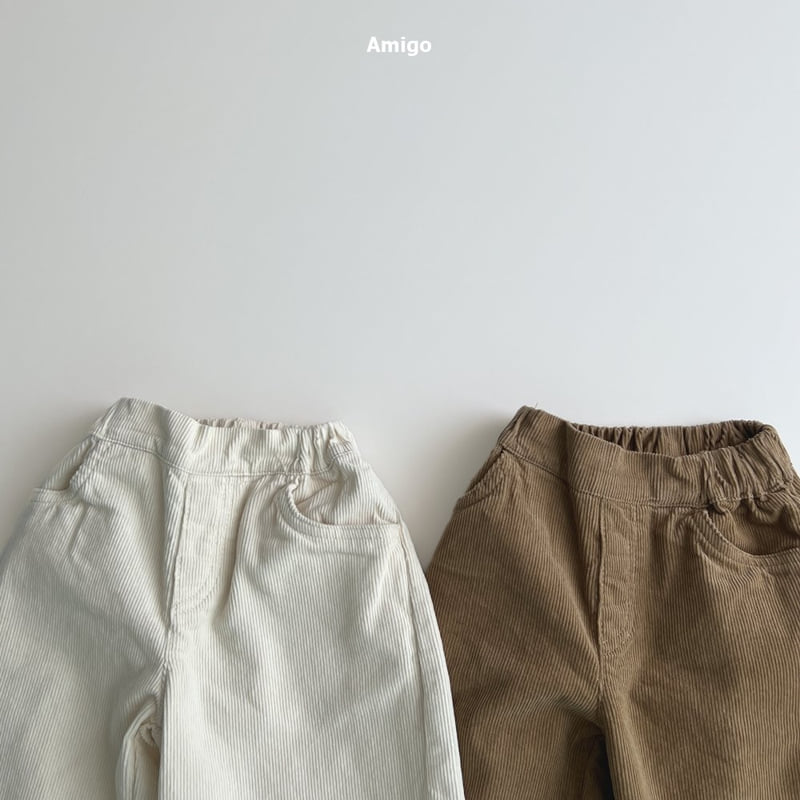 Amigo - Korean Baby Fashion - #babyfever - Wide Corduroy Pants - 2