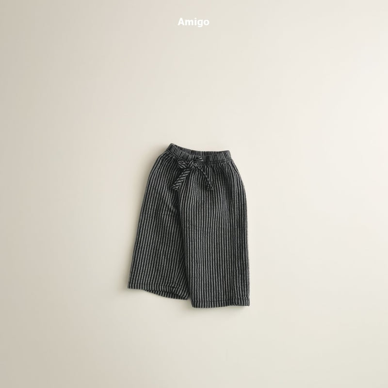 Amigo - Korean Baby Fashion - #babyfever - Natural Stripe Pants - 6