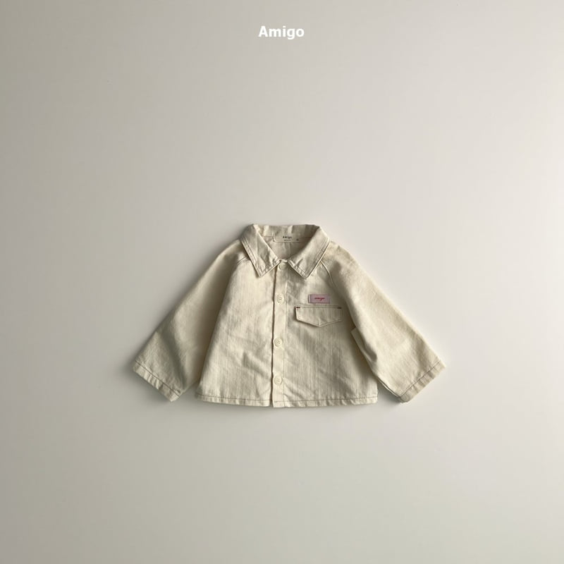 Amigo - Korean Baby Fashion - #babyfever - Raglan Denim Shirt - 5