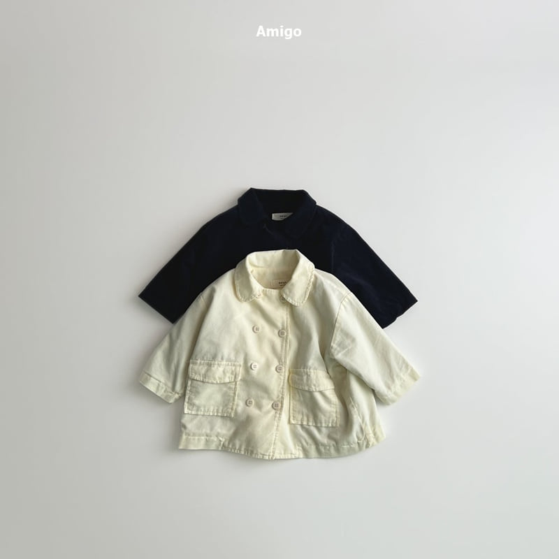 Amigo - Korean Baby Fashion - #babyfever - Corduroy Double Jacket - 2