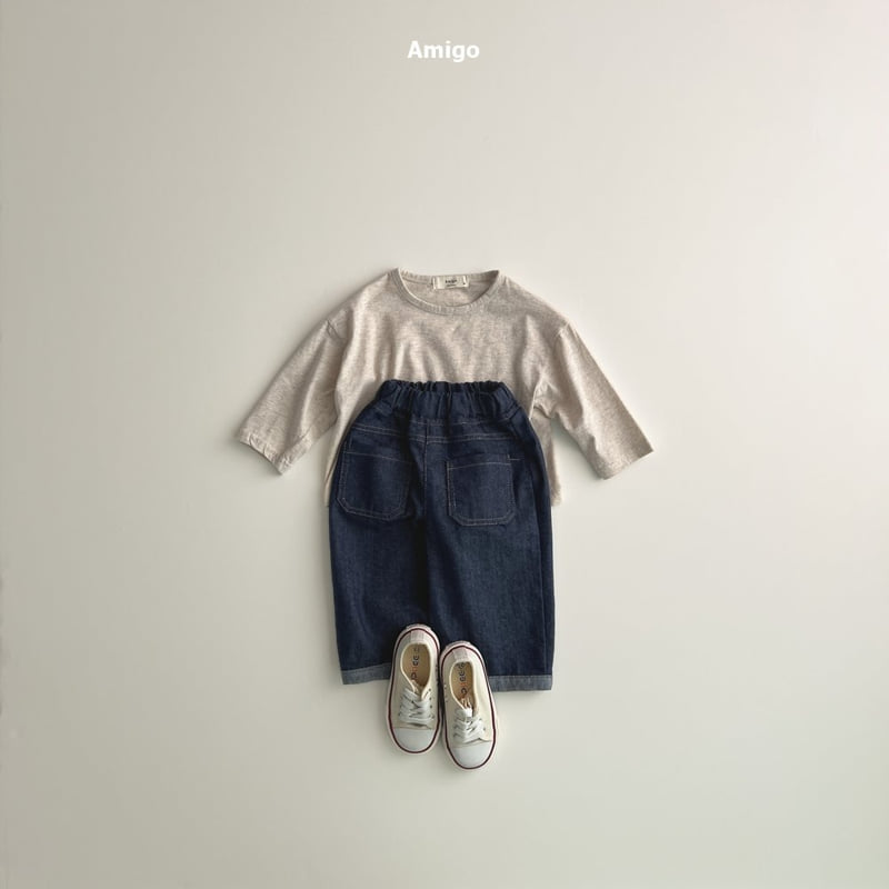 Amigo - Korean Baby Fashion - #babygirlfashion - Pocket Denim Pants - 8
