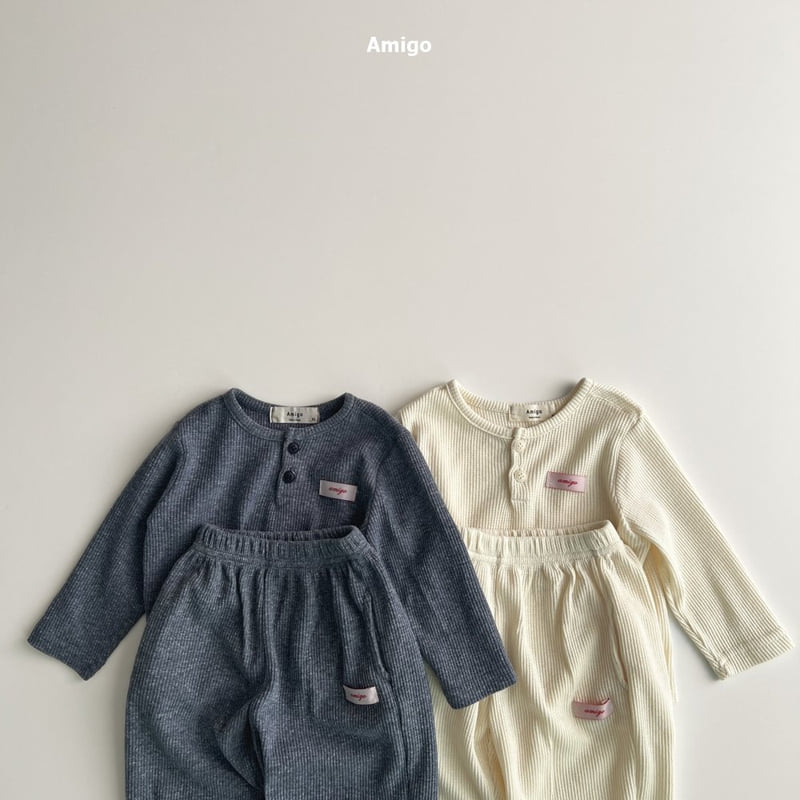 Amigo - Korean Baby Fashion - #babygirlfashion - Mini Waffle Set - 6