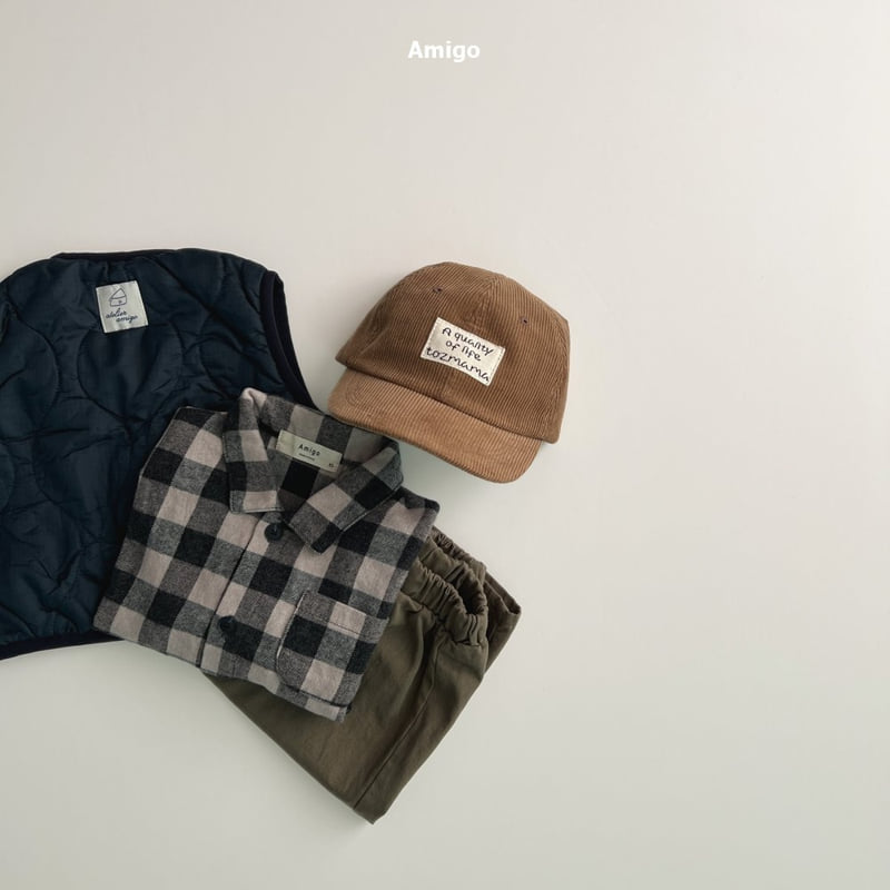 Amigo - Korean Baby Fashion - #babygirlfashion - Gingham Check Shirt - 12