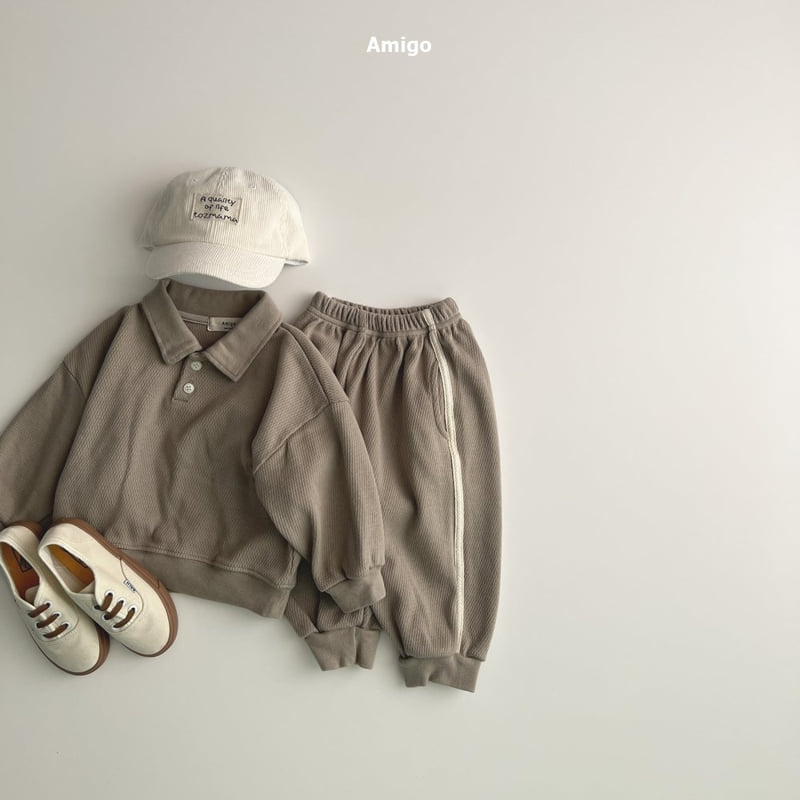 Amigo - Korean Baby Fashion - #babygirlfashion - Waffle Jogger Pants - 9