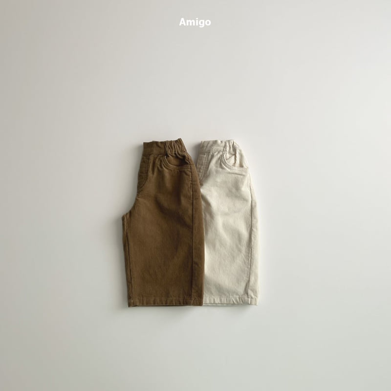 Amigo - Korean Baby Fashion - #babygirlfashion - Wide Corduroy Pants - 3