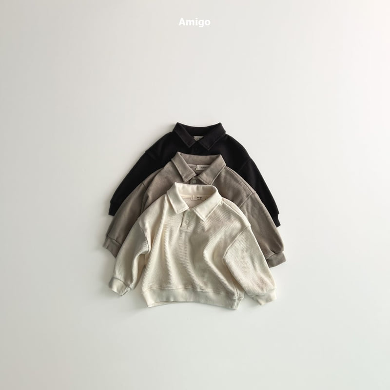 Amigo - Korean Baby Fashion - #babygirlfashion - Waffle Collar Tee