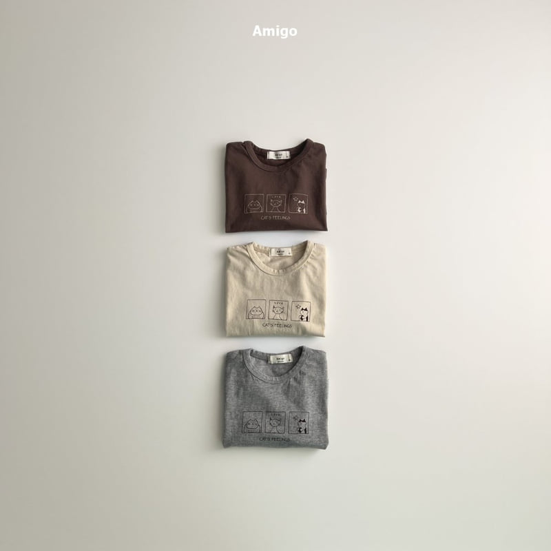 Amigo - Korean Baby Fashion - #babylifestyle - Cat Print Tee - 3