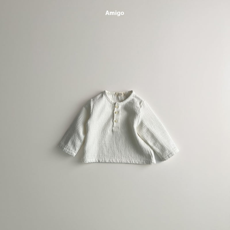 Amigo - Korean Baby Fashion - #babylifestyle - Macaron Button Tee - 8