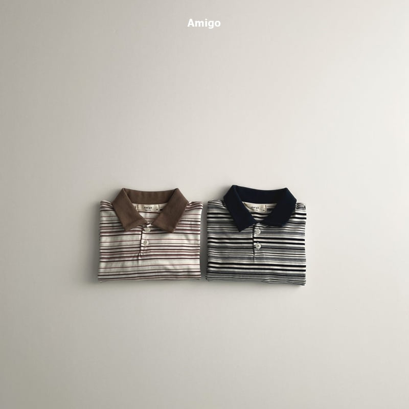 Amigo - Korean Baby Fashion - #babylifestyle - Multi Collar Tee - 5