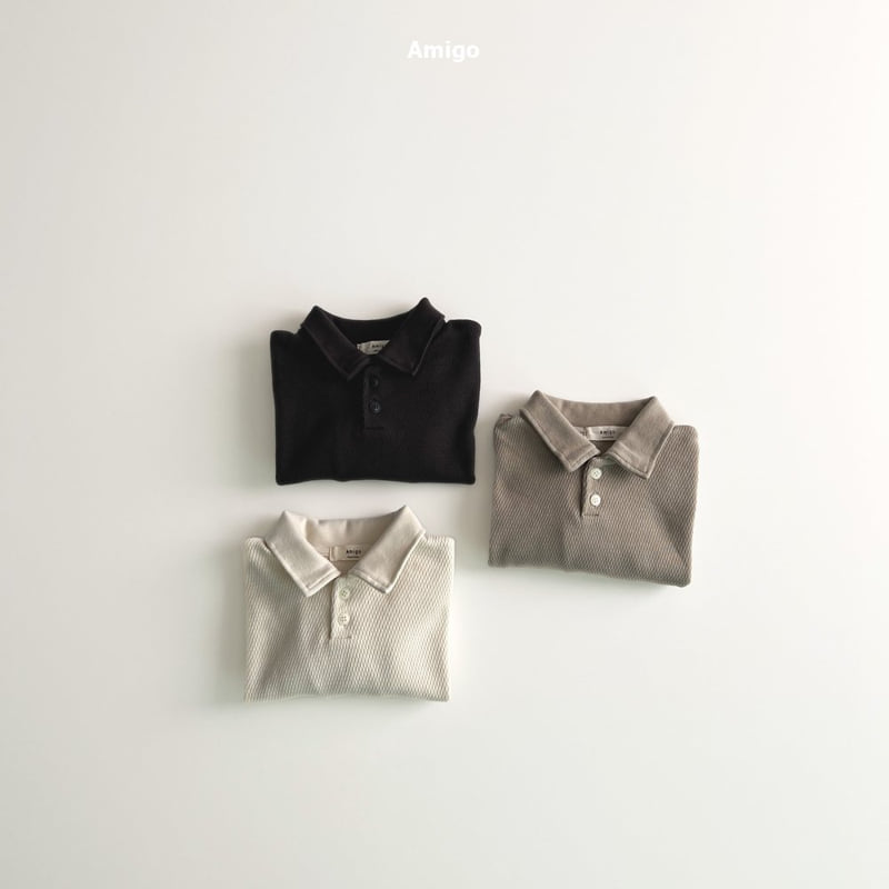 Amigo - Korean Baby Fashion - #babyoninstagram - Waffle Collar Tee - 3