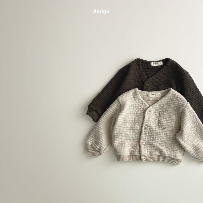 Amigo - Korean Baby Fashion - #babyoninstagram - Stand Cardigan - 2