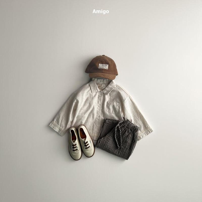 Amigo - Korean Baby Fashion - #babyoninstagram - Natural Stripe Pants - 9
