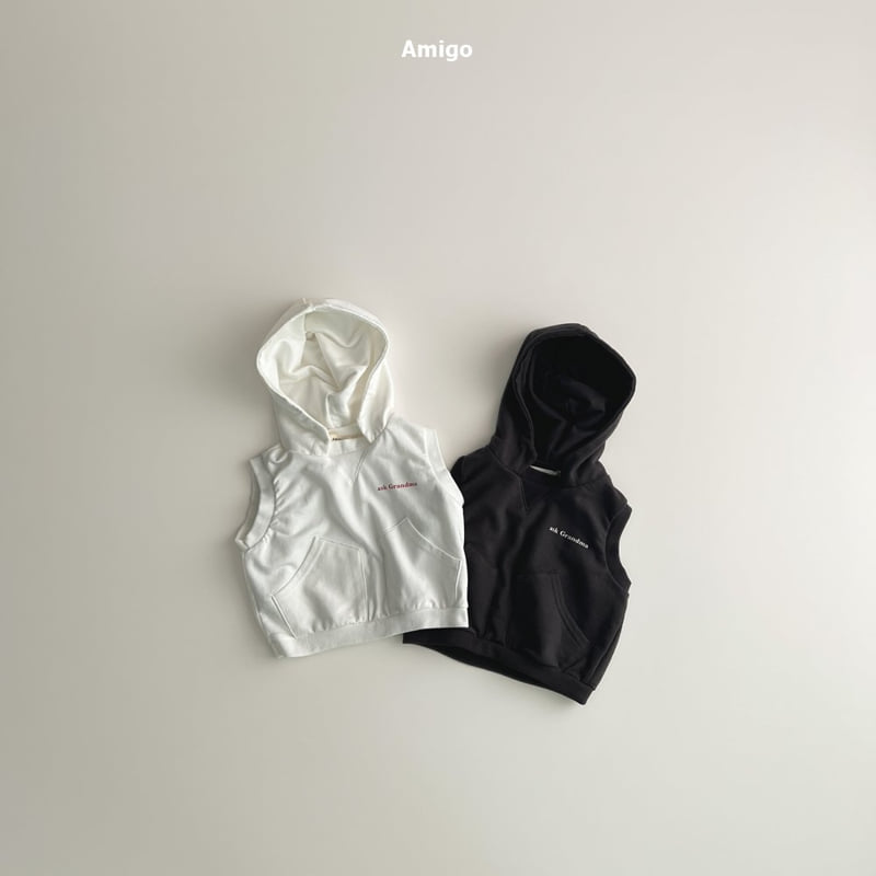 Amigo - Korean Baby Fashion - #babyoninstagram - Grandma Hoodie Vest