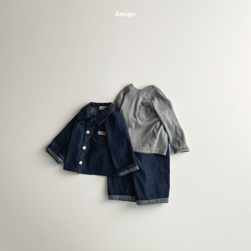 Amigo - Korean Baby Fashion - #babyootd - Small Flower Raglan Tee - 12