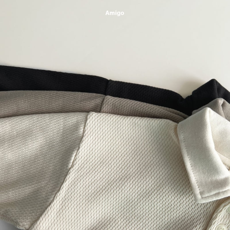 Amigo - Korean Baby Fashion - #babyoninstagram - Waffle Collar Tee - 4