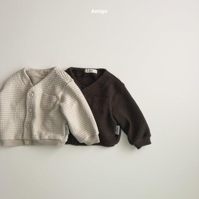 Amigo - Korean Baby Fashion - #babyootd - Stand Cardigan - 3