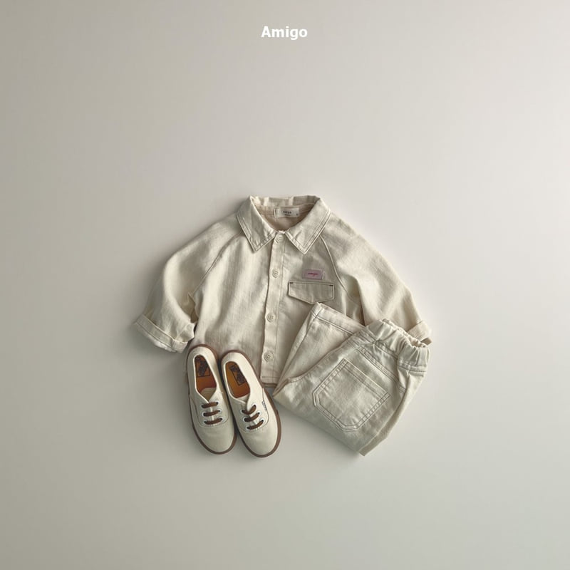 Amigo - Korean Baby Fashion - #babyootd - Raglan Denim Shirt - 9