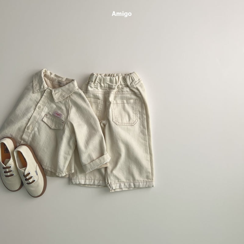 Amigo - Korean Baby Fashion - #babyoutfit - Pocket Denim Pants - 12