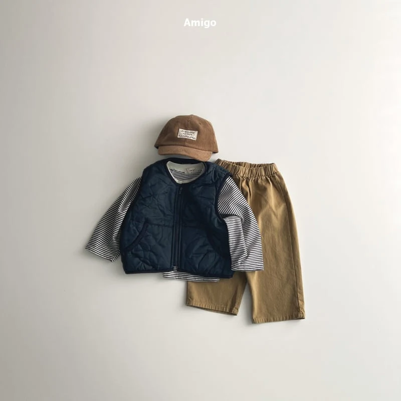 Amigo - Korean Baby Fashion - #babyoutfit - Pocket Stripe Tee - 12