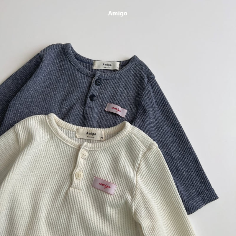 Amigo - Korean Baby Fashion - #babyoutfit - Mini Waffle Set - 11