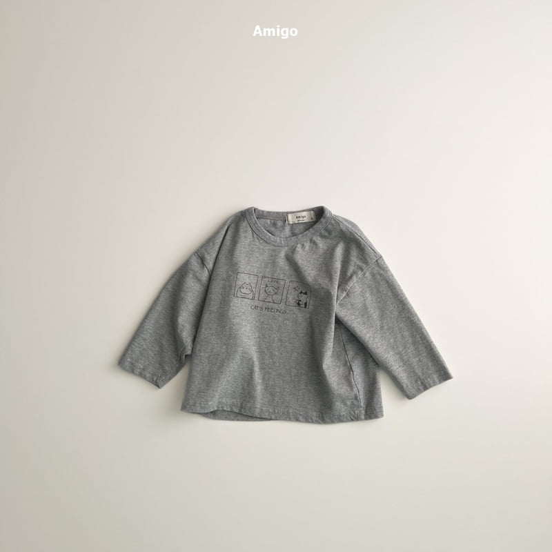 Amigo - Korean Baby Fashion - #babyoutfit - Cat Print Tee - 7